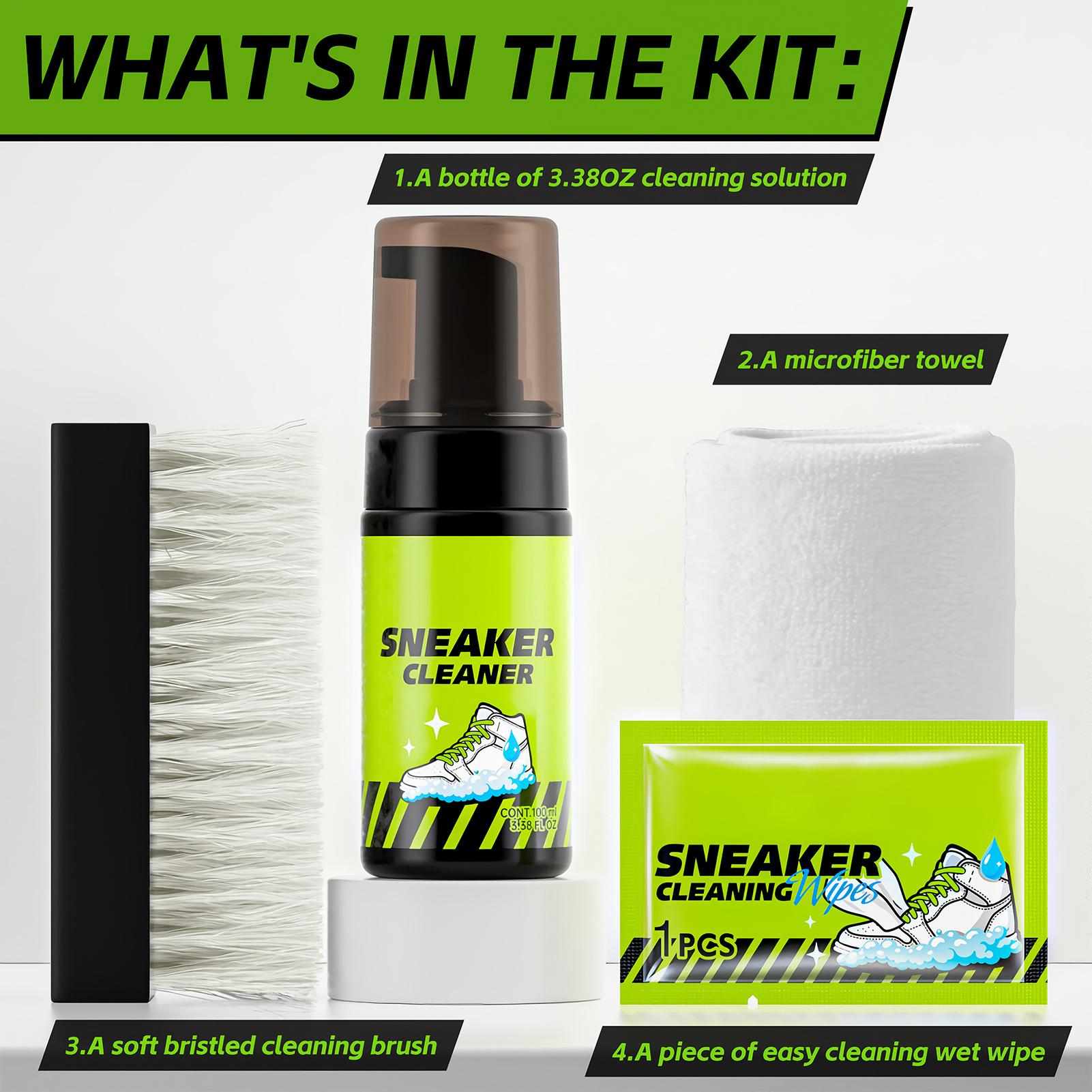 Sneaker Care Cleaning Kit - Suede Cleaner Kit with Brush 100ml