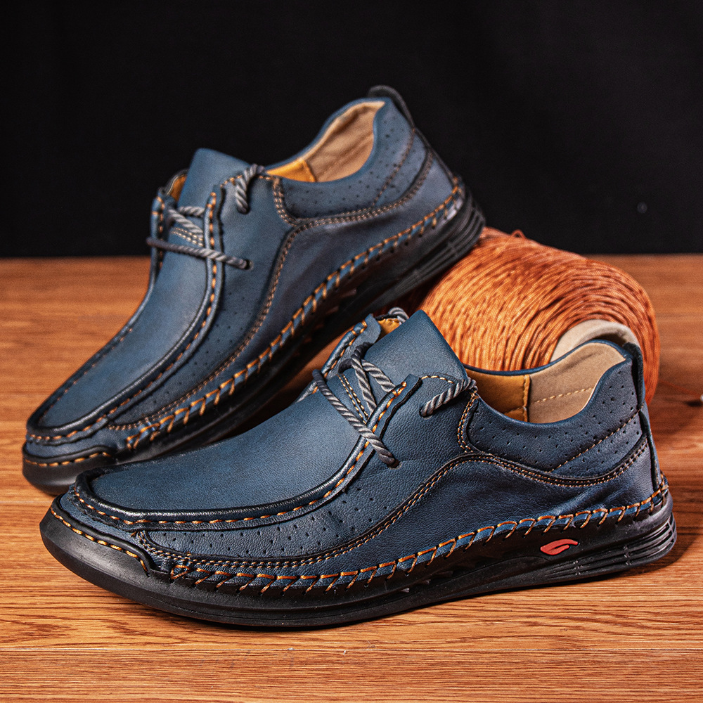 Sneaker Career - Plus-size Men's Shoes Retro Stitching Fashionable